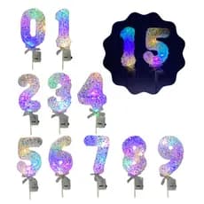 Vela de Aniversário Número Eletrônico Led Multi Cor Piscando