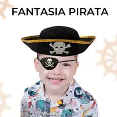 Fantasia Pirata Infantil Chapéu e Tapa Olho