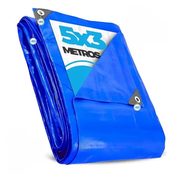 LONA PLASTICA 5X3 IMPERMEÁVEL REFORÇADA PISCINA PROTEÇÃO TOLDO TENDA CAMPING GARAGEM BARCO MULTIUSO