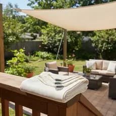 Lona Tela Pergolado Toldo Sombrite 90% Shade jardim Piscina Sombreiro Tenda 4x6 + kit