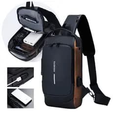 Mochilas Masculinas Bolsa De Ombro Com Fechadura Combinada