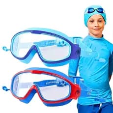 Óculos De Natação Menino Infantil Proteção UV Tampa Ouvidos