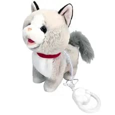 Gatinho Mia Pelúcia Anda Infantil Bicho Som Gato Brinquedo