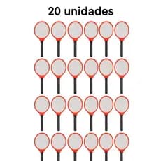 Kit Raquete Mata Mosquitos Bivolt Recarregável-20 Unidades