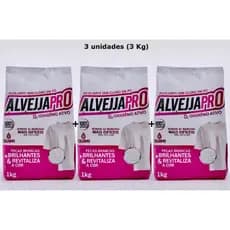 Kit com3 PACOTES de 1kg (3KG) Percarbonato de Sódio 100% Puro AlvejaPRO Original Sem Misturas