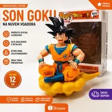🔥 Son Goku na Nuvem Voadora ✨ Boneco Colecionável Dragon Ball Super