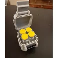 Mini Caixa Hermética Tática Portátil para Ampolas | Organizador Resistente, Cápsulas, Joias e Pequenos Itens