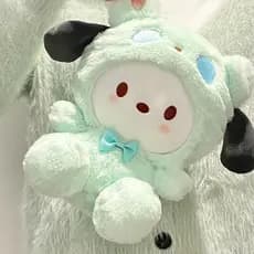 Boneca de Pelúcia Sanrio Kawaii Kuromi Pochacco Brinquedos 22cm Almofada de Dormir para Menina Aniversário