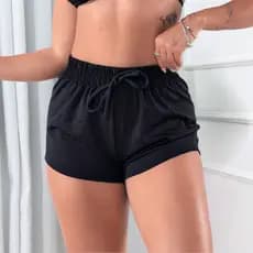 Shortinho Saída De Praia Piscina Moda Feminina Seca Rápido P Ao GG
