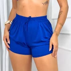 Short Saída De Praia Piscina Versátil Que  Seca Rápido Moda Feminina P Ao GG