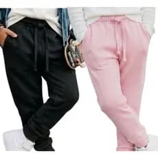 Kit 2 Calças Menino e Menina Moletinho Meia Estação Com Bolsos Estilo Jogger Infantil