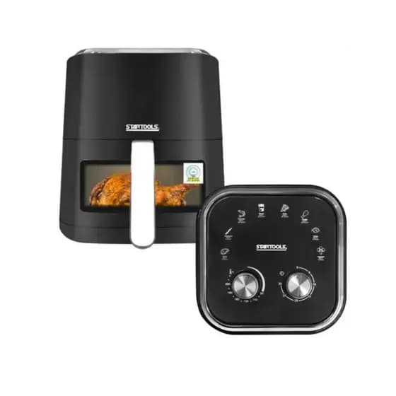 Fritadeira Elétrica Airfryer 5L Visor LED Saudável Sem Óleo Frita Assar Grelhar 1350W Timer Digital