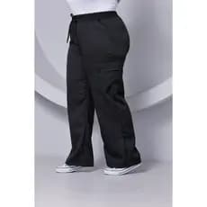 .  Calça PLUS SIZE Pantalona Wide Leg Feminina C/ Bolso Cargo