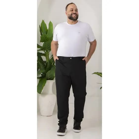 Calça Sarja Plus Size Masculina Bolso Faca Embutido Premium