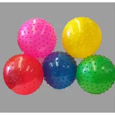 BOLA VINIL ESPINHUDA COLORIDAS 20CM DIAMETRO COM 10UND