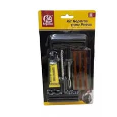 KIT REPARO PNEU BIKE COM CAMARA E PNEU CARRO SEM CAMARA