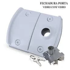 Fechadura Porta de Vidro 3530 + Cilindro com 2 Chaves INCLUSO Fechadura 1510x de Metal