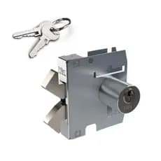 Cilindro Para Fechadura Miolo Aço Inoxidável Cromado Portas de Vidro + 2 Chaves