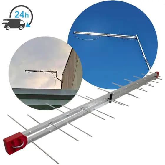 Antena Digital UHF 4k Log 34 Elementos Longo Alcance Antena Grande Para TV