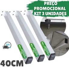 Kit 3 Grapa Suporte De Pia De Parafusar 40cm Mão Francesa Para Mesa Bancada Tanque