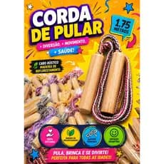 10UN Cordas de pular brinquedo infantil 1,75 metros com cabo de madeira lixada