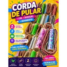 30UN Cordas de pular brinquedo infantil 1,75 metros cabo de madeira colorido