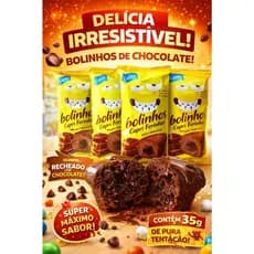 20UND Bolinho de chocolate com recheio de chocolate 35g cada bolinho