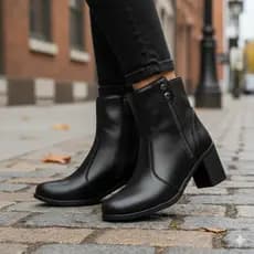 Bota Botinha Feminina Inverno Cano Curto Confortável Zíper Lateral