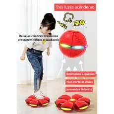 Discoteca Kit Bola Inflável 16cm Mágico Voador ufo Com led