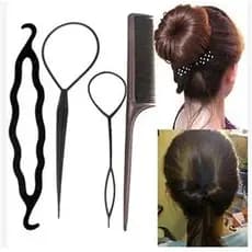 Kit Acessório para Cabelo Penteado Coque Trança Agulha Mágica Especialmente preparado para meninas