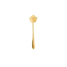COLHER AÇO INOX  CHA FLORES VARIADOS DOURADO WOLFF UNITARIO