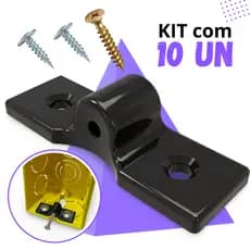 Kit Reparo Caixa de Tomada 4x2 4x4 Salva Aba Plástico Resistente Instalação Fácil 10 Peças