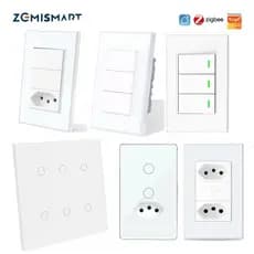 Zemismart Tuya Zigbee Tomada Inteligente Brasil E Interruptor De Luz 1/2/3/6 Gangues Alexa Google Casa Controle Voz 10A/