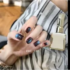 100% Artesanal.Unhas Posticas,Cor especial com olho de gato magnético.kit10.