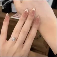 10un Unhas Postiças Decoradas 100% Artesanais Olho De Gato Magnético Gradiente De Moda