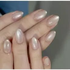 unhas postiças decoradas olho de gato nude unhar dia a dia especial brilhante