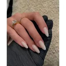 Unhas Postiças Decoradas Artesanais Cor Completp Leitoso
