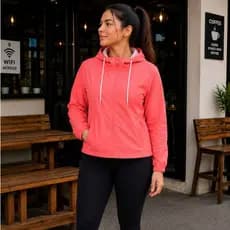 Jaqueta Corta Vento Feminina Repele Agua 100% Forrada Lisa com Capuz Moda Fitness Academia