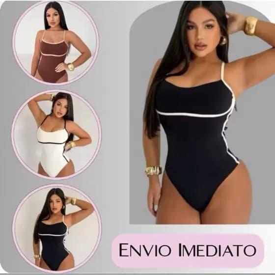 Body alcinha Feminino Bicolor Anarruga Sustentação estruturado