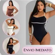 Body alcinha Feminino Bicolor Anarruga Sustentação estruturado
