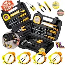 Kit Maleta Estojo De Ferramentas Reparos 8 Peças Martelo Resistente Versátil