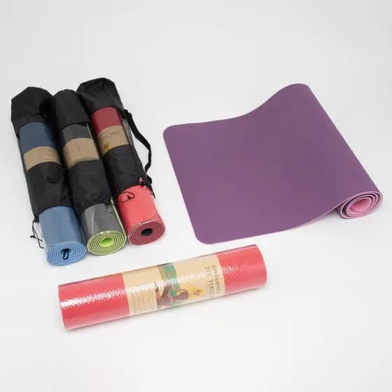 Tapete Yoga TPE Ecológico Tatame Conforto, Estilo, Bolsa de Transporte Incluída
