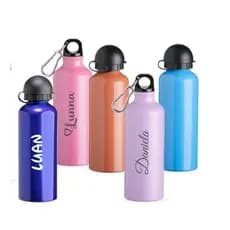 Garrafa Personalizada Squeeze Alumínio 500ml Bico 2em1 Colorida