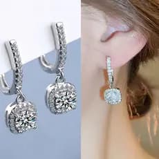 brincos feminino Pendant Earrings  brincos delicados e pequenos Zircon brincos prata925 Fashion Jewelry Festa