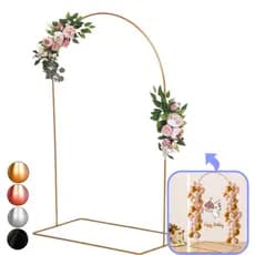 Arco De Festa Romano 60cm De Mesa Dourado Painel Decoração