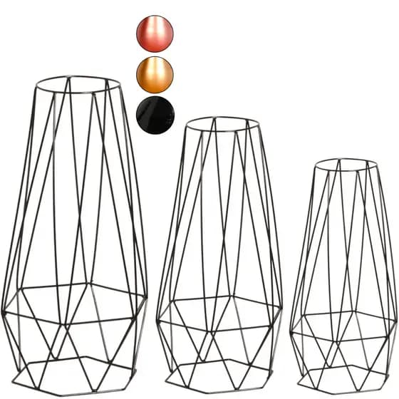 3 Suporte Para Vaso Tripé Plantas Jardim Chão Diamante