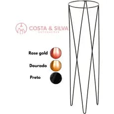 Suporte Para Vaso Tripé Plantas Jardim Chão Grande 60cm
