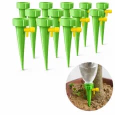 Kit Com 12 Gotejadores Irrigadores Acoplável Em Garrafa Pet Jardim Dosador Vaso Em Garrafa