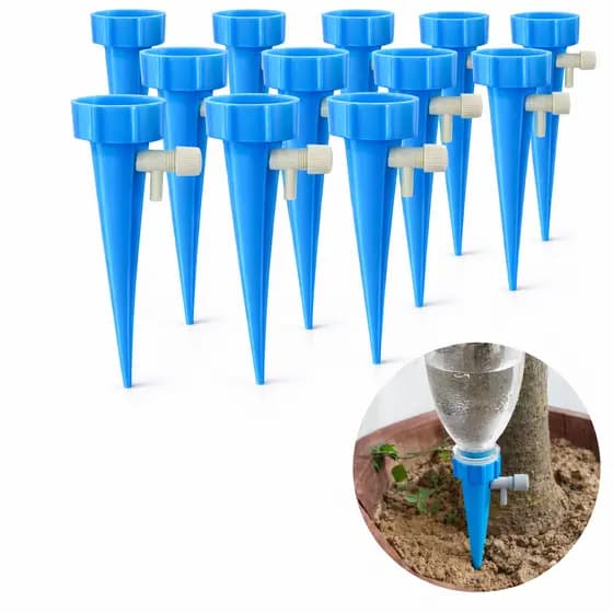 Kit 12 Gotejadores Irrigadores De Plantas Jardim Vaso Horta Canteiro Garrafa Pet