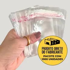 1000 und Saco Transparente Adesivado Com Aba Adesiva Direto da Fábrica